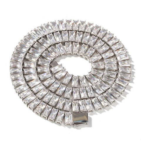 Radiant Cut Full Iced Out Colorless Moissanite Hip Hop Chain