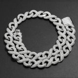 Men's Iced Out Infinity Moissanite Diamond Cuban Like Chain