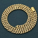 Iced Out VVS1 Moissanite Sterling Silver Round Brilliant Cut Hip Hop Chain