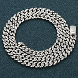 Iced Out VVS1 Moissanite Sterling Silver Round Brilliant Cut Hip Hop Chain