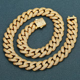 D Color Moissanite 925 Sterling Silver Cuban Linked Hip Hop Chain