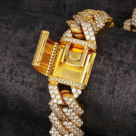 Iced Out D Color Moissanite Hip Hop Cuban Chain
