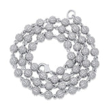 Iced Out Moissanite 925 Sterling Silver Ball Chain For Him