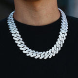 925 Sterling Silver Iced Out Moissanite Cuban Linked Chain