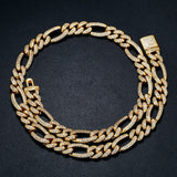 Round Brilliant Cut Moissnaite Iced Out Figaro Hip Hop Luxury Chain