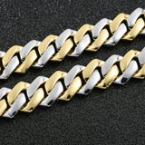 Dual Tone VVS1 Moissanite Cuban Hip Hop Necklace For Him