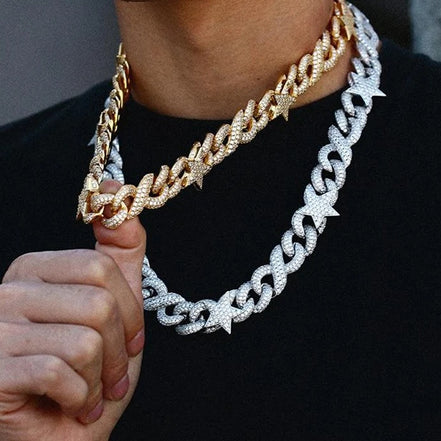 Moissanite Diamond Infinity Star Hip Hop Luxury Chain For Men's