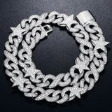 Moissanite Diamond Infinity Star Hip Hop Luxury Chain For Men's
