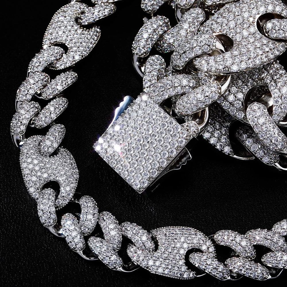 Moissanite Diamond Mariner Miami Link Cuban Chain