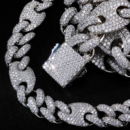 Moissanite Diamond Mariner Miami Link Cuban Chain