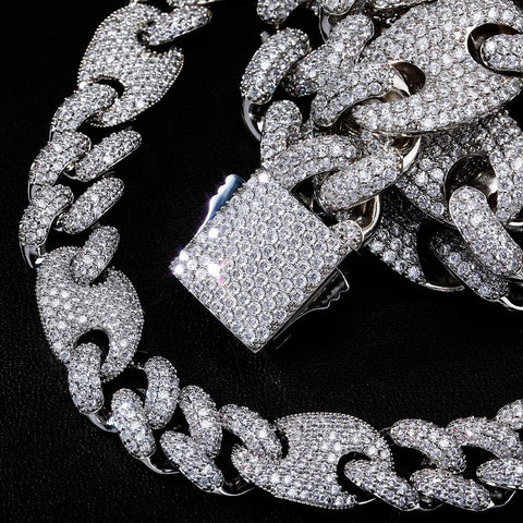 Moissanite Diamond Mariner Miami Link Cuban Chain