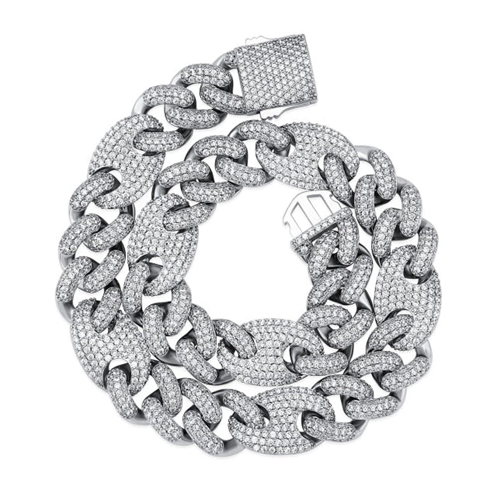Moissanite Diamond Mariner Miami Link Cuban Chain