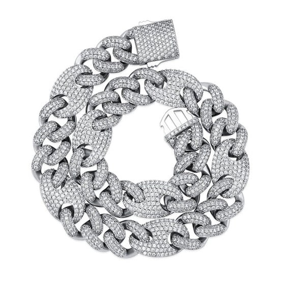 Moissanite Diamond Mariner Miami Link Cuban Chain