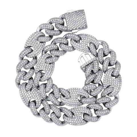 Moissanite Diamond Mariner Miami Link Cuban Chain