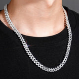925 Sterling Silver Iced Out Moissanite Hip Hop Chain With Elegant Look