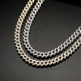 925 Sterling Silver Iced Out Moissanite Hip Hop Chain With Elegant Look