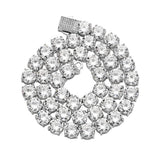 Round Cut Colorless Moissnaite Diamond Tennis Hip Hop Chain