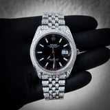 Iced Out Moissanite Black Dial Luxury Watch For Men's