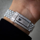 Iced Out Moissanite Black Dial Luxury Watch For Men's