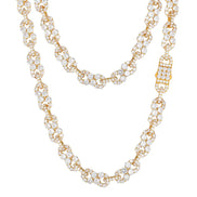 Moissanite Diamond Infinity Style Hip Hop Cuban Link Chain For Men's