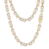 Moissanite Diamond Infinity Style Hip Hop Cuban Link Chain For Men's