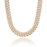 Hip Hop Luxury Moissanite Round & Baguette Cuban Link Chain