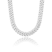Round And Baguette Moissanite Cuban Link Chain Gift For Men's