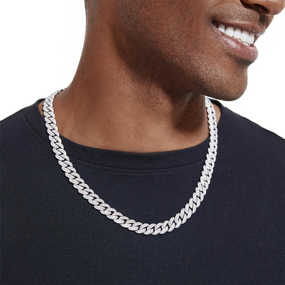 Moissanite Diamond Cuban Chain For Men's