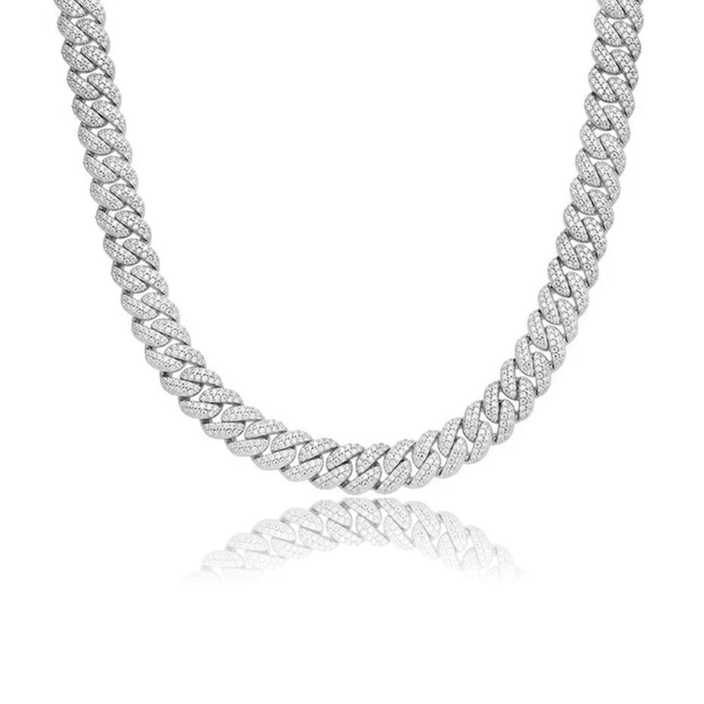 Moissanite Diamond Cuban Chain For Men's