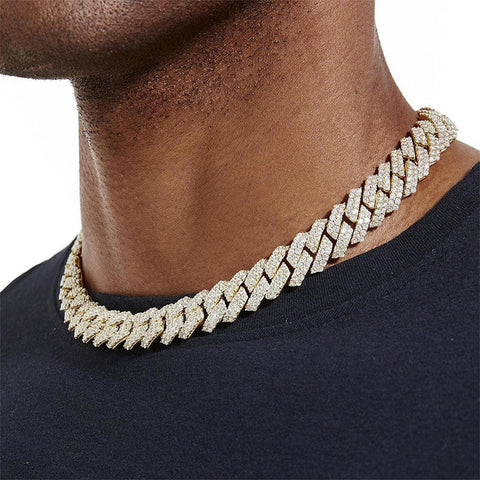 Luxury Moissanite 925 Sterling Silver Cuban Chain