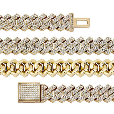 Luxury Moissanite 925 Sterling Silver Cuban Chain
