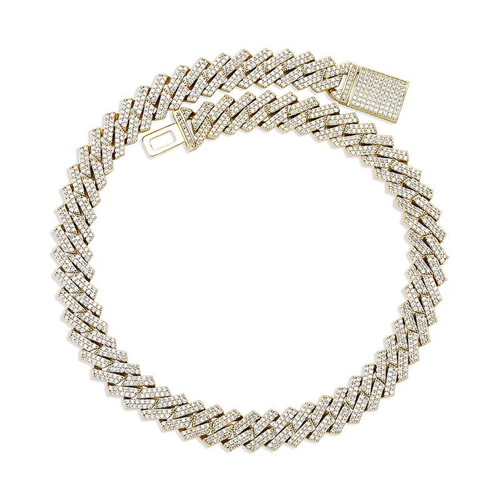 Luxury Moissanite 925 Sterling Silver Cuban Chain