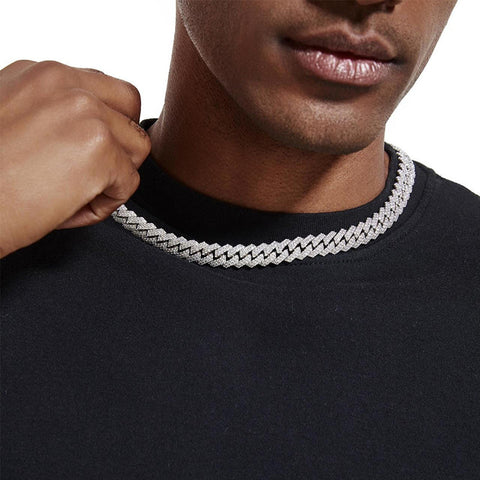 Round Cut D Color Moissanite Hip Hop Cuban Chain
