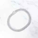 Round And Baguette Moissanite Cuban Link Chain Gift For Men's