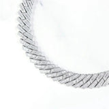 Round And Baguette Moissanite Cuban Link Chain Gift For Men's