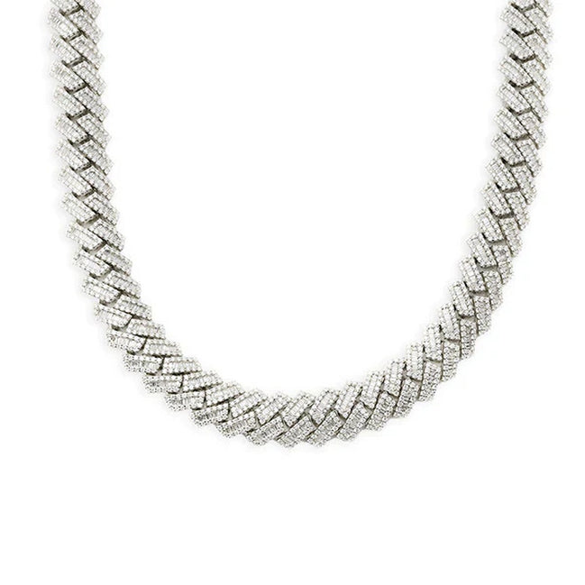Moissanite Ice Out Round & Baguette 20MM Hip Hop Luxury Chain