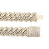 Moissanite Ice Out Round & Baguette 20MM Hip Hop Luxury Chain