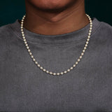 D Color Moissanite Round Cut Ball Chain Customize Jewelry