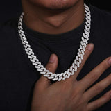 Round And Baguette Cut Moissanite Iced Out Hip Hop Chain
