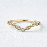 Round Cut Chevron Style Band Valentine Day Gift For Women