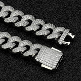 Colorless Moissanite Bling Bling Two Row Cuban Chain