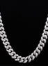 Colorless Moissanite Bling Bling Two Row Cuban Chain