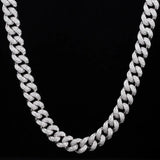 Colorless Moissanite Bling Bling Two Row Cuban Chain