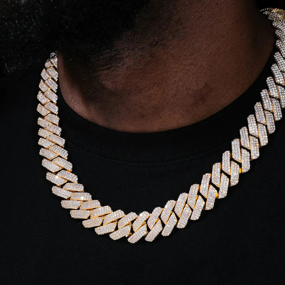 Iced Out Moissanite Diamond Luxury Cuban Chain