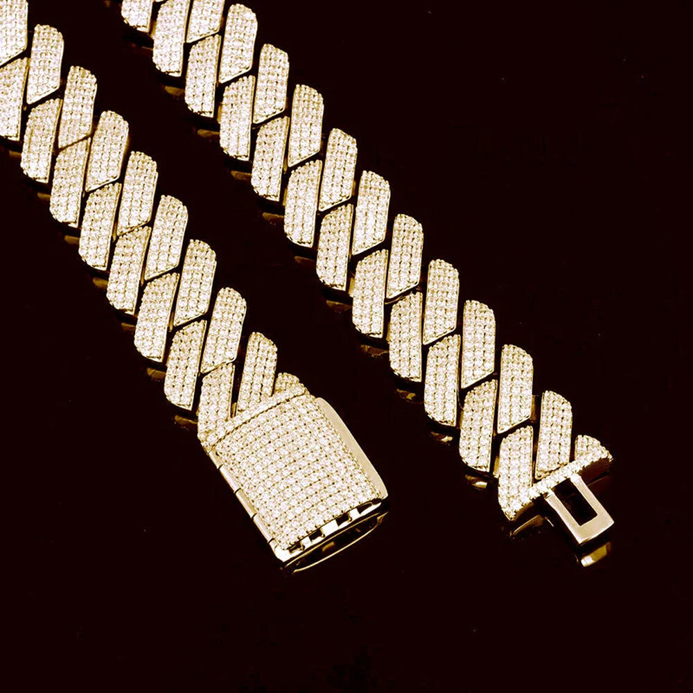 Iced Out Moissanite Diamond Luxury Cuban Chain