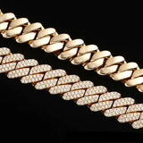 Iced Out Round Brilliant Cut Moissanite Cuban Chain For Him