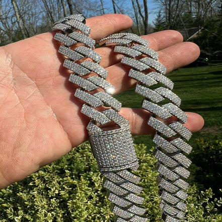 22MM Iced Out Moissnaite Cuban Link Hip Hop Chain