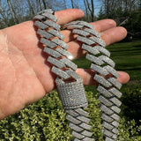 22MM Iced Out Moissnaite Cuban Link Hip Hop Chain