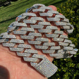 22MM Iced Out Moissnaite Cuban Link Hip Hop Chain
