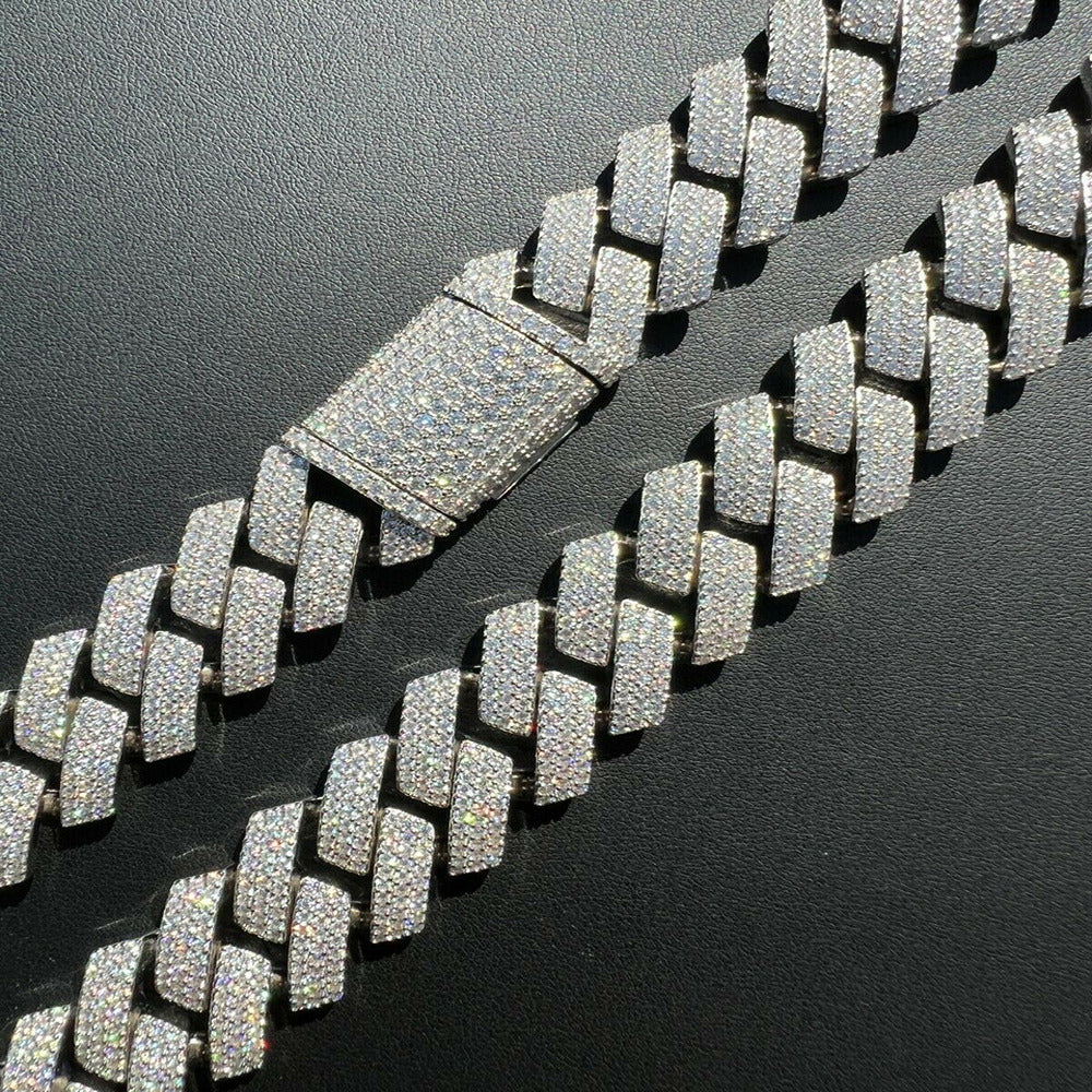 22MM Iced Out Moissnaite Cuban Link Hip Hop Chain